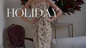 With this gorgeous cocktail dress from our Holiday 2023 Collection, Mark Badgley and James Mischka put together a look that is the perfect fit for your next festive soirée. Elevate the party game with an ensemble that's equal parts merry and mesmerizing. Whether you're clinking champagne flutes or conquering the dance floor, you'll be the epitome of holiday elegance. | Badgley Mischka