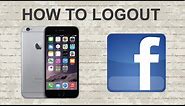How to logout on Facebook mobile app
