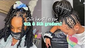 Cute back to school hairstyles for black girls | 4th & 5th grade