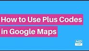 How to Use Plus Codes in Google Maps