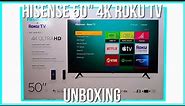 Hisense 50" 4K ULTRA HD ROKU TV Unboxing (No Talking)