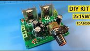 Building a stereo audio amplifier | TDA2030