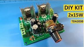 Building a stereo audio amplifier | TDA2030
