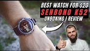 Senbono K52 Smartwatch Unboxing I Review I App I Bluetooth call I Voice assistant I Waterproof test