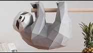 Sloth Paper Sculpture | 3D SVG | SVG FILES | Free SVG Files