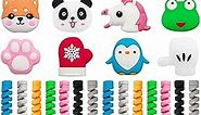 ZAKVOOR 27 Pieces Cute Cable Protector for iPhone iPad Charger, Animal Bites USB Charger Protector Cord Holder, Charging Cable Saver Cable Buddies Phone Data Lines Protect Accessory