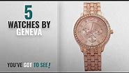 Top 10 Geneva Watches [2018]: Geneva Analog RoseGold Dial Women's Watch-g8027_D