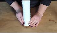 DIY paper towel roll snowman
