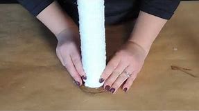 DIY paper towel roll snowman