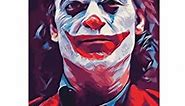Kealux Paint by Numbers Kits 40cm x 50cm Canvas, DIY Acrylic Painting for Adults and Kids with Paints, Brushes Joker Without Frame