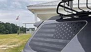 Car Rear Window Sticker,American Flag Decal for Toyota 4Runner 5th Gen 2010-2022 2023,USA Flag Back Side Window Glass Decal, Waterproof Vinyl Sticker(4Runner Matte Black,2PC)