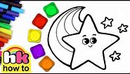 Shooting Star Drawing | Drawing And Coloring for Kids | Chiki Art | HooplaKidz How To