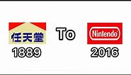 Evolution of the Nintendo logo from 1889-2023