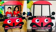 Easy & Simple DIY Selfie Photo Booth Frame | Car Theme Birthday Decoration at Home | Car Photo Booth