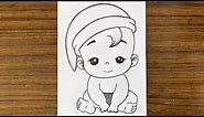 How to draw cute baby boy || Easy and simple pencil drawings for beginners || Beginners drawing