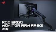 ROG Ergo Monitor Arm AAS01 Setup | ASUS SUPPORT