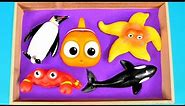 Sea Animal Toys for Kids - Learn To Spell Sea Animal Names - Sea Animal Videos for Children