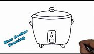 How to draw a Rice Cooker very easy and step by step