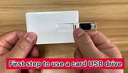 Enfain 1GB Custom Your Logo Promotional USB Flash Drives - Credit Card Style - 100 Pack