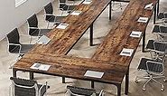 Tribesigns 19FT Conference Table,Large Rectangle Meeting Seminar Table for 16-22 Person,Long Business Tables (Only Table)