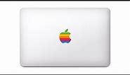 How to apply the Apple Logo sticker on MacBook with back light bigger version of logo