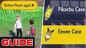 How To Get The Pikachu & Eevee Rotom Phone Cases In The Teal Mask DLC