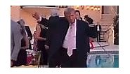 Donald Trump dances to Macho man at a dinner party at Mar-a-Lago