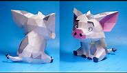 How to make 3D Papercraft Pig - Pig Low Poly Papercraft SVG for Cricut Projects, Cameo 4