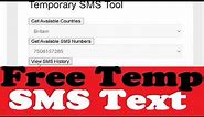 How to Get Free Temporary SMS Phone Numbers – Receive Text International Numbers