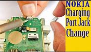 How to change replace Nokia mobile phone charging port jack base Tutorial#25