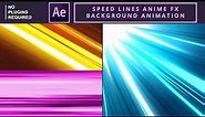 Speed Lines Anime FX Background in After Effects | NoPlugin