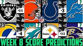 NFL Week 8 Score Predictions 2020 (NFL WEEK 8 PICKS AGAINST THE SPREAD 2020)