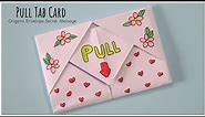 Pull tab Card Origami Envelope Card | Letter Folding Origami | Teachers Day Card | DIY Greeting Card
