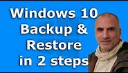 Windows 10 backup and restore step by step