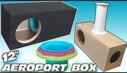 How To BUILD a Subwoofer BOX w/ 12" Ported Sub Enclsoure DESIGN & Custom Adjustable Aero Port
