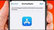How to Fix You Cannot Change the Storefront Information For Your Account At This Time | iPhone
