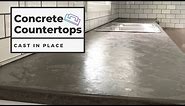 How to Form and Pour DIY CONCRETE COUNTERTOPS in Place