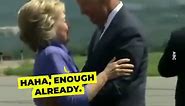 The awkward hug between Hillary and Joe