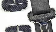 Seat Belt Buckle Cover, Pure Hand Sewing Seat Belt Clip Protective Cover, 2 PCS Seat Belt Silencer Clip Holster Car Interior Accessories (Carbon Fiber)