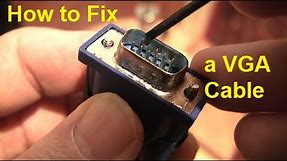 How to Fix a VGA Cable Connector with a Bent Pin