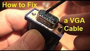 How to Fix a VGA Cable Connector with a Bent Pin