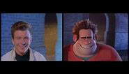 Wreck it Ralph | Rick Astley - side-by-side comparison