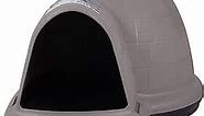Petmate Indigo Dog House (Igloo Dog House, Made in USA with 90% Recycled Materials, All-Weather Protection Pet Shelter) for Large Dogs 50 to 90 pounds, Made in USA, TAUPE/BLACK