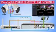 How to connect Analog & Ip camera over single Cat6 cable for DVR/HVR CCTV camera Wiring