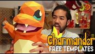Papercraft POKEMON - Building Charmander out of paper ! Free tutorial