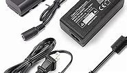 F1TP ACK-E6 AC Power Supply Adapter DR-E6 DC Coupker Kit LP-E6N Dummy Battery for Canon EOS 90D 80D 70D 60D 6D 7D R R5 R5-C R6 R7, 5D Mark II III IV, 6D Mark II, 7D Mark II 5DS 5DSR Camera.