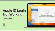 How To Fix macOS Not Accepting Apple ID Password