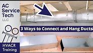 HVAC Sheet Metal Basics! 3 Methods For Hanging Duct!