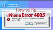How to Fix the iPhone/iPad/iTunes Error 4005? Easy to Fix It!