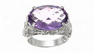 Sterling Silver Amethyst Horse Ring, Size 7